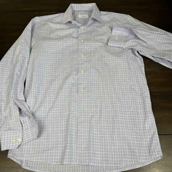 ETON Dress Shirt Mens 16.5/42 Blue Contemporary Fit Formal Business - Picture 1 of 4